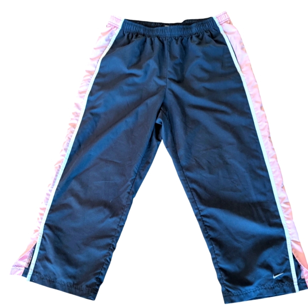 SOLD-Vintage Nike Athletic Cropped Pants Women's Elastic Waist Pull On, L